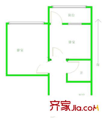 古蕩小區(qū)戶型圖2室 戶型圖 2室1廳1衛(wèi)1廚