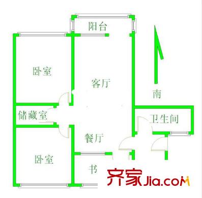 古蕩小區(qū)戶型圖3室 戶型圖 3室2廳1衛(wèi)1廚