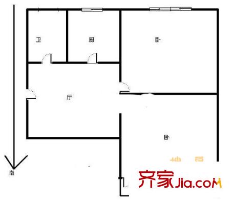 古蕩小區(qū)戶型圖2室 戶型圖 2室1廳1衛(wèi)1廚