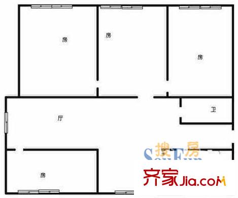廣景苑戶型圖4室 戶型圖 4室2廳2衛(wèi)1廚
