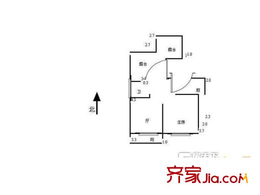 錦繡時代戶型圖1室 戶型圖 1室1廳1衛(wèi)1廚