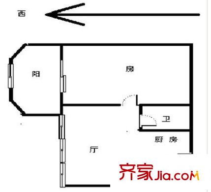 萬(wàn)安景月灣戶(hù)型圖1室 戶(hù)型圖 1室1廳1衛(wèi)1廚