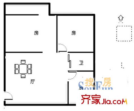 古蕩小區(qū)戶型圖2室 戶型圖 2室1廳1衛(wèi)1廚