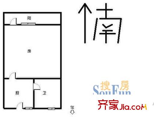 古蕩小區(qū)戶型圖1室 戶型圖 1室1衛(wèi)1廚