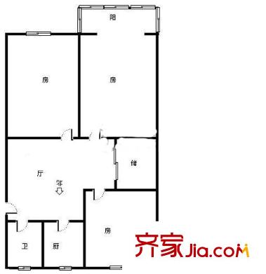 古蕩小區(qū)戶型圖3室 戶型圖 3室1廳1衛(wèi)1廚