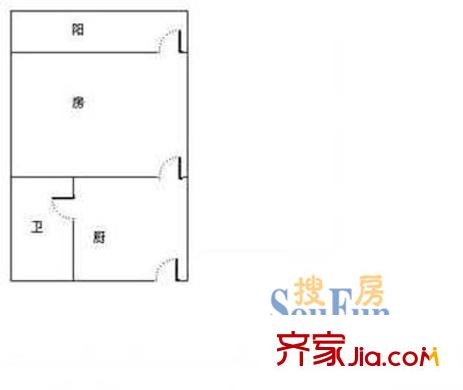 河坊街小區(qū)戶型圖1室 戶型圖 1室1廳1衛(wèi)1廚