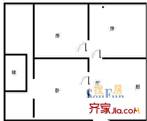 河坊街小區(qū)戶型圖3室 戶型圖 3室1廳1衛(wèi)1廚