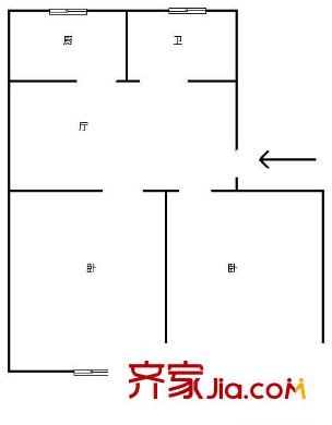 梅堰小區(qū)戶型圖2室 戶型圖 2室1廳1衛(wèi)1廚