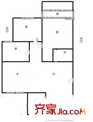 廣景苑戶型圖3室 戶型圖 3室2廳2衛(wèi)1廚