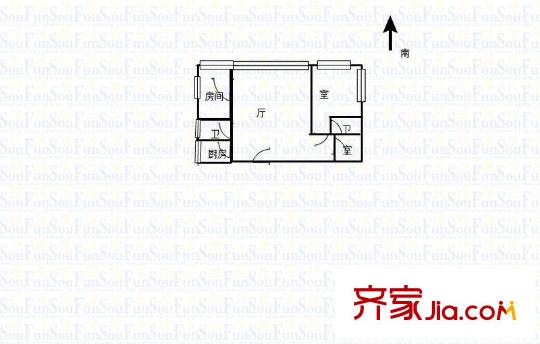 南都銀座公寓 3室 戶型圖