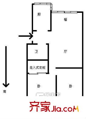 浪琴翠園戶型圖2室 戶型圖 2室2廳1衛(wèi)1廚