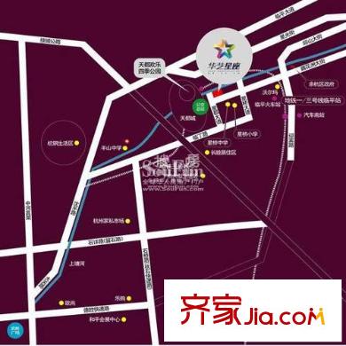 華藝星座交通圖區(qū)位圖