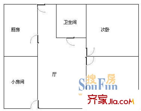 梅堰小區(qū)戶型圖3室 戶型圖 3室1廳1衛(wèi)1廚