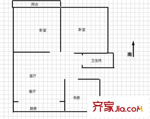 梅堰小區(qū)戶型圖3室 戶型圖 3室2廳1衛(wèi)1廚