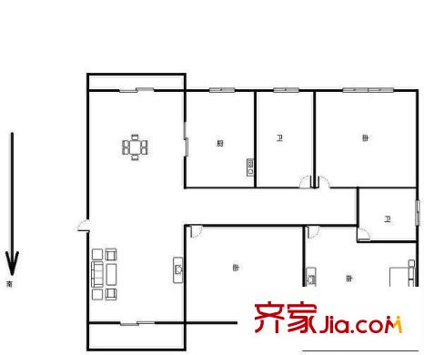 倉溢綠苑 3房戶型圖