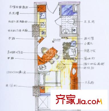 新青年廣場戶型圖1室 戶型圖 1室1廳1衛(wèi)1廚