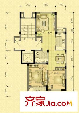 永安圓鄉(xiāng)名筑H戶型 2室2廳1衛(wèi)1廚