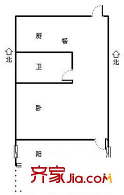 河坊街小區(qū)戶型圖1室 戶型圖 1室1廳1衛(wèi)1廚