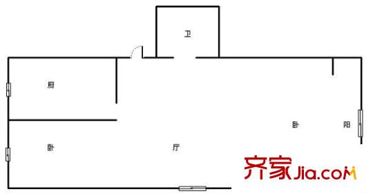 梅堰小區(qū)戶型圖2室 戶型圖 2室1廳1衛(wèi)1廚