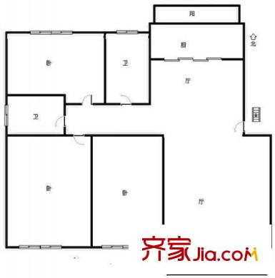 倉溢綠苑 3房戶型圖