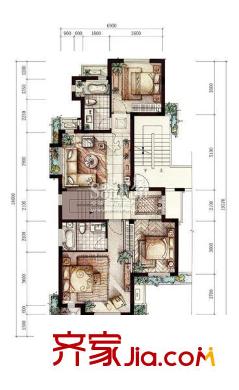 良渚文化村陽光天際戶型圖BS（二層） 4室3廳4衛(wèi)1廚