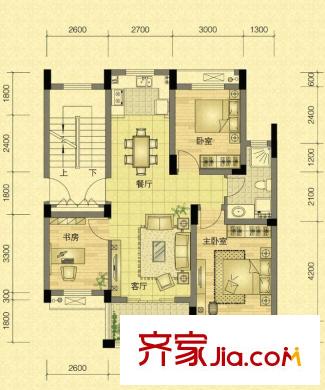 永安圓鄉(xiāng)名筑Z2戶型 3室2廳1衛(wèi)1廚
