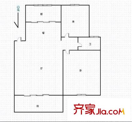 東方俊園 2室 戶型圖