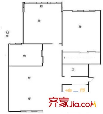 中融城市花園戶型圖3室 戶型圖 3室1廳1衛(wèi)1廚