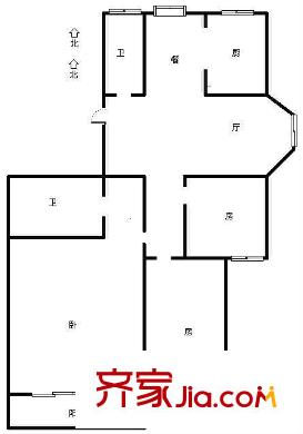 閑林山水紫薇苑 4室 戶型圖