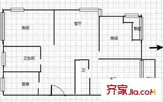 閑林山水紫薇苑戶型圖3室 戶型圖 3室1廳2衛(wèi)1廚
