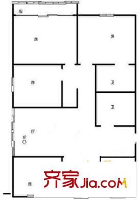 中融城市花園 4室 戶型圖