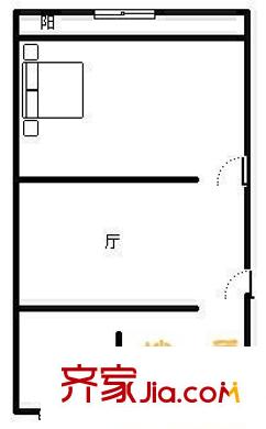 建工新村戶型圖1室 戶型圖 1室1廳1衛(wèi)1廚