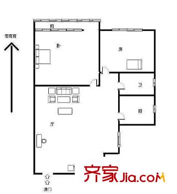 天苑花園 2室 戶型圖