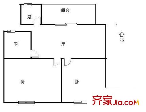 嘉綠北苑 2室 戶型圖
