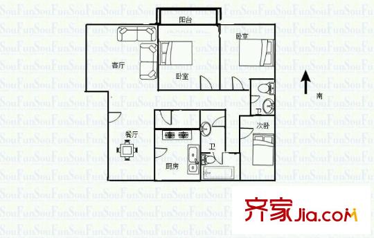 嘉綠北苑 4室 戶型圖