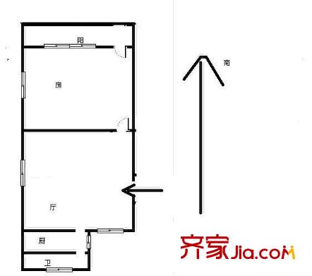建工新村戶型圖1室 戶型圖 1室1廳1衛(wèi)1廚
