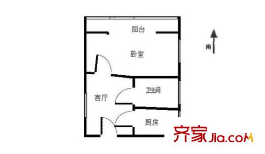 采荷綠萍 1室 戶型圖