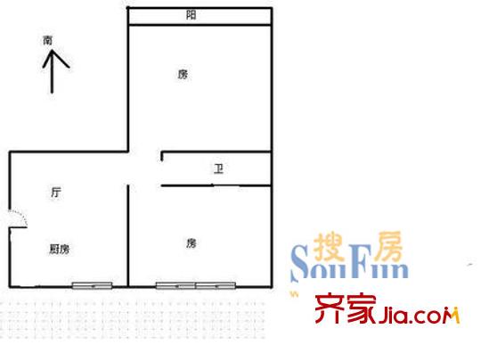 采荷綠萍戶型圖2室 戶型圖 2室1廳1衛(wèi)1廚
