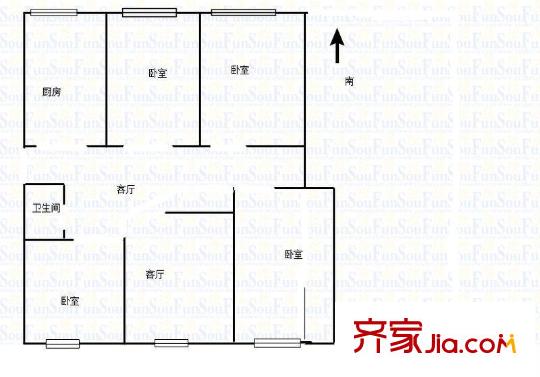 城北商貿(mào)園 4室 戶型圖
