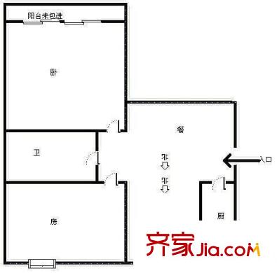 城北商貿(mào)園 2室 戶型圖