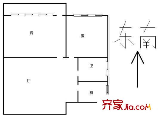 天苑花園 2室 戶型圖