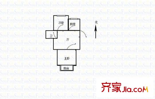 天苑花園 2室 戶型圖