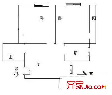 天苑花園 3室 戶型圖