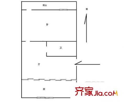 濮家東村戶型圖1室 戶型圖 1室1廳1衛(wèi)1廚