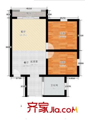 嘉綠北苑 2室 戶型圖
