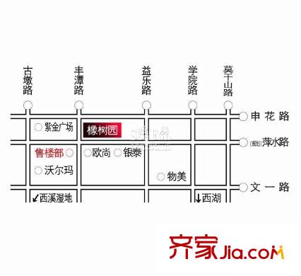 橡樹園交通圖