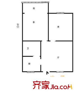 閘弄口新村 2室 戶型圖