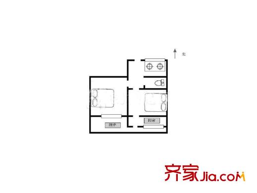 采荷綠萍 2室 戶型圖