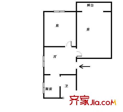 采荷綠萍戶型圖2室 戶型圖 2室1廳1衛(wèi)1廚
