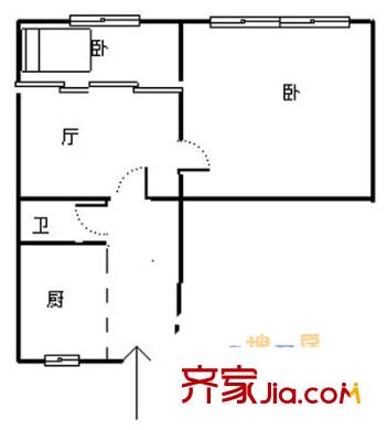 采荷綠萍戶型圖2室 戶型圖 2室1廳1衛(wèi)1廚